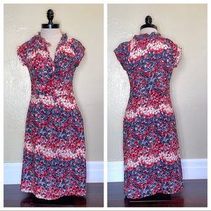 Modbe Dress Sleeveless Gray Red White Size Small